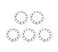 sourcing map 5Pcs 3/4 Internal Tooth Lock Washer, 304 Stainless Steel Multi-Tooth Star Washer Locking Fastener, Silver Tone
