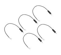 sourcing map 5pcs 3.5mm Male Jack to Bare Wire Open End Replacement 28AWG TRS 2 Pole Stereo 1/8" Mono Audio Cable Plug Jack Plug 38mm for Earphone Headphone Cable Repair, 11.8inches