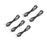 sourcing map 5pcs 3.5mm Male Jack to Bare Wire Open End Replacement TRS 3 Pole Stereo 1/8" Audio Cable Plug Jack for Earphone Headphone Cable Repair, 1m