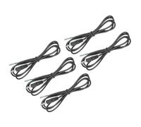 sourcing map 5pcs 3.5mm Male Jack to Bare Wire Open End Replacement TRS 4 Pole Stereo 1/8" Audio Cable Plug Jack for Earphone Headphone Cable Repair, 1m