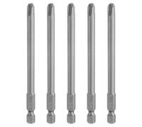 sourcing map 5pcs #3 Phillips Screwdriver Bit PH3 1/4" Hex Shank 4" (100mm) Long Magnetic S2 Steel Industrial Grade Screw Driver Bit Cross Head Electric Drill Bits 0.236" (6mm) Rod