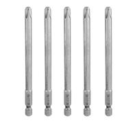 sourcing map 5pcs #3 Phillips Screwdriver Bit PH3 1/4" Hex Shank 4.33" (110mm) Long Magnetic S2 Steel Industrial Grade Screw Driver Bit Cross Head Electric Drill Bits 0.236" (6mm) Rod