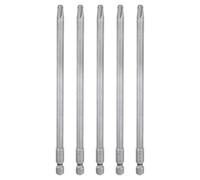 sourcing map 5pcs #3 Phillips Screwdriver Bit PH3 1/4" Hex Shank 6" (150mm) Long Magnetic S2 Steel Industrial Grade Screw Driver Bit Cross Head Electric Drill Bits 0.236" (6mm) Rod