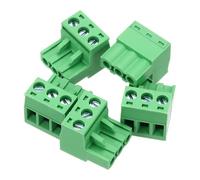 sourcing map 5PCS 3-Pin PCB Mount Screw Terminal Block Connectors 5.08mm/0.2inch Pitch Circuit Board Connectors for Home Appliances, Industrial Projects