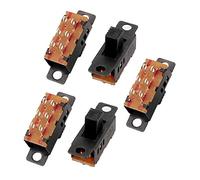 sourcing map 5Pcs 3 Position 6P DPDT Micro Miniature PCB Slide Switch Latching Toggle Switch