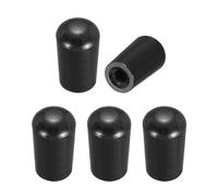 sourcing map 5Pcs 3 Way Guitar Toggle Switch Tip, M3.5 Brass Threaded Toggle Pickup Switch Knob Tip for LP Electric Guitar Replacement Parts, Black