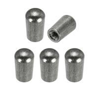 sourcing map 5Pcs 3 Way Guitar Toggle Switch Tip, M3.5 Brass Threaded Toggle Pickup Switch Knob Tip for LP Electric Guitar Replacement Parts, Dark Silver