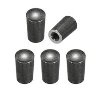 sourcing map 5Pcs 3 Way Guitar Toggle Switch Tip, M4 Brass Threaded Toggle Pickup Switch Knob Tip for LP Electric Guitar Replacement Parts, Dark Silver