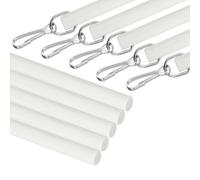 sourcing map 5Pcs 30" Acrylic Drapery Wand, Invisible Curtain Pull Rod with Hook, Universal Tilt Wand Replacement Part for High Hanging Curtain Opening-Closing, Clear