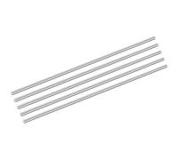 sourcing map 5Pcs 304 Stainless Steel Rods, 1.5mm x 102mm Metal Solid Shaft Round Rod Lathe Bar Stock for Model Plane Cars Ship DIY Craft Metal Working