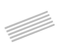 sourcing map 5Pcs 304 Stainless Steel Rods, 5mm x 153mm Metal Solid Shaft Round Rod Lathe Bar Stock for Model Plane Cars Ship DIY Craft Metal Working
