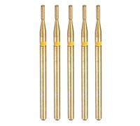 sourcing map 5pcs 325-400 Grits Diamond Grinding Bit 1.35mm Cylinder Head 2.35mm Shank 5mm Length Titanium Plated Stone Sanding Drill Bits Rotary Tool for Nails Grinding Polishing