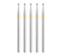 sourcing map 5pcs 325-400 Grits Diamond Grinding Bit 1.5mm Ball Head 2.35mm Shank 1.5mm Length Stone Sanding Drill Bits Rotary Tool for Ceramic Glass Nails Grinding Polishing
