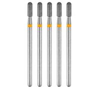 sourcing map 5pcs 325-400 Grits Diamond Grinding Bit 2.5mm Cylindrical Ball Head 2.35mm Shank 7.3mm Length Stone Sanding Drill Bits Rotary Tool for Ceramic Glass Nails Grinding Polishing