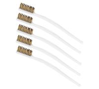 sourcing map 5PCS 3D Printer Nozzle Brush Brass Wire Toothbrush White 3D Printer Nozzle Cleaning Tool Hot End Cleaning Toothbrush