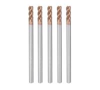 sourcing map 5pcs 3mm Dia 3mm Shank Square Nose End Mill 4 Flutes HRC55 Carbide AlTiN Coated CNC Router Bits Cutter Tools for End Milling CNC Machining