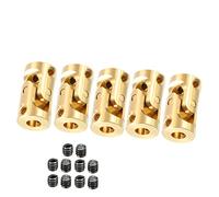 sourcing map 5pcs 3mm to 3mm Inner Dia Rotatable Universal Steering Shaft U Joint Coupler L13XD7