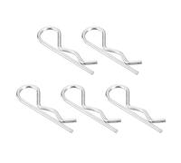 sourcing map 5Pcs 3mmx60mm 304 Stainless Steel R Shaped Spring Cotter Pins, R Clips Cotter Pin Spring Fastener for Household Appliances, Sports Equipment, Car Mechanics Repair (Silver)