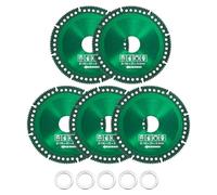 sourcing map 5pcs 4" Diamond Saw Blade, 20mm Arbor Cut Off Wheels, Diamond Cutting Disc Multifunction Tile Concrete Ceramic Marble Blade with 5/8" Washer for Angle Grinder