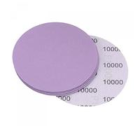 sourcing map 5Pcs 4-Inch Purple Sanding Discs 10000 Grits Hook and Loop Professional Aluminum Oxide Sand Paper Wet Dry Polish for Wood Metal Paint Finishing