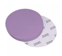 sourcing map 5Pcs 4-Inch Purple Sanding Discs 2000 Grits Hook and Loop Professional Aluminum Oxide Sand Paper Wet Dry Polish for Wood Metal Paint Finishing