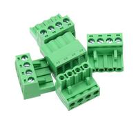 sourcing map 5PCS 4-Pin PCB Mount Screw Terminal Block Connectors 5.08mm/0.2inch Pitch Circuit Board Connectors for Home Appliances, Industrial Projects