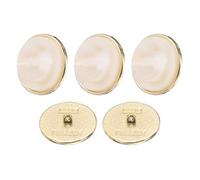 sourcing map 5pcs 40L Metal Pattern Round Sewing Buttons 25mm 1" Arrow Pattern Resin Craft Replacement Button for Sewing Clothing and DIY, White