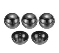 sourcing map 5pcs 40L Metal Round Flat Sewing Buttons 25mm 1" Single Hole Craft Replacement Button for Men Women Suit Woolen Coat Shirt Trousers Sewing Crafts, Black