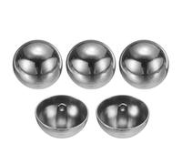 sourcing map 5pcs 40L Metal Round Flat Sewing Buttons 25mm 1" Single Hole Craft Replacement Button for Men Women Suit Woolen Coat Shirt Trousers Sewing Crafts, Silver