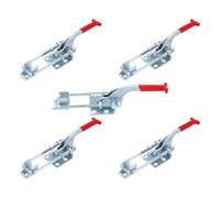 sourcing map 5pcs 431 Toggle Latch Clamp M6 x 50mm 772lbs Holding Capacity Adjustable Quick Release Pull Latches Galvanized Iron Hasp Clamps for Smoker Lid Jig Tool Box Case Door