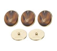 sourcing map 5pcs 44L Metal Pattern Round Sewing Buttons 28mm 1-1/8" Arrow Pattern Resin Craft Replacement Button for Sewing Clothing and DIY, Dark Brown