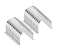 sourcing map 5pcs 5 1/8 Inch 130mm Conduit Clamps, M130 U Tube Pipe Clamp, Stainless Steel Rigid Pipe Strap, U Shaped Bracket with Two Hole for Pipe Tube Hose Wire Cord,Thick