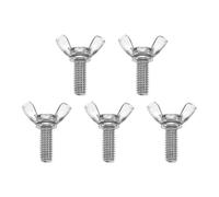 sourcing map 5Pcs 5/16-18" x 3/4" Wing Butterfly Screw Bolts, 304 Stainless Steel Machine Fastener, Thumb Hand Screws for Electronic Equipment, Silver Tone