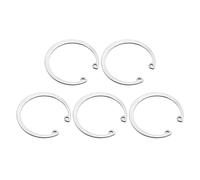 sourcing map 5Pcs 55mm Internal Retaining Ring Circlip, 304 Stainless Steel Internal Circlip Snap Rings C-Clips for Grooved Shafts Studs, Silver Tone