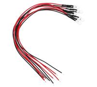sourcing map 5Pcs 5mm Pre Wired LED, Purple DC9-12V Clear Lens, Light Emitting Diodes