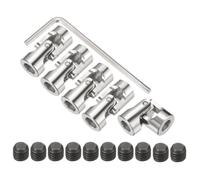 sourcing map 5Pcs 5mm to 5mm ID Steering Universal Joint Shaft Coupling,L23XD11 Metal 45°Degree Rotatable Joints Coupler with Screws Wrench Set for Model Car Ship Drive Shaft Motor Connection