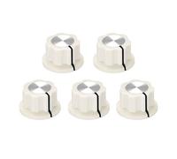 sourcing map 5pcs 6.4mm Shaft Hole Potentiometer Volume Control Rotary Knobs Effect Pedal Knobs Cream