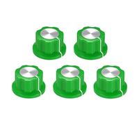 sourcing map 5pcs 6.4mm Shaft Hole Potentiometer Volume Control Rotary Knobs Effect Pedal Knobs Green