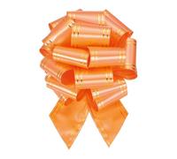 sourcing map 5pcs 6 Inch Large Pull Bow Metallic Orange Gift Wrapping Bows with Gold Edge for Wedding Baskets Presents Christmas