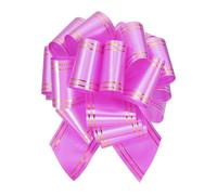 sourcing map 5pcs 6 Inch Large Pull Bow Metallic Rose Red Gift Wrapping Bows with Gold Edge for Wedding Baskets Presents Christmas