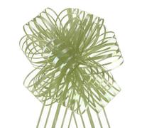 sourcing map 5pcs 6 Inch Organza Large Pull Bow Metallic Gift Wrapping Bow Ribbon Chiffon Yarn Grass Green for Wedding Basket Present Christmas Valentine's Day