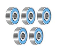sourcing map 5pcs 625-2RS Miniature Deep Groove Ball Bearings 5x16x5mm Double Sealed Bearings for Electric Motor, Home Appliances, Garden Machinery, P6 (ABEC 3)