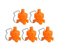 sourcing map 5Pcs 65 Degree Spray Nozzle with Clip, Adjustable Sprinkler Irrigation Flat Cone Clamp Nozzle Fit 25mm/1" Hose for Car Washing Chemical Spraying, 0.25 Cubic Meters Per Hour