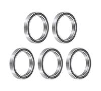 sourcing map 5pcs 6704-2RS Bearing 20x27x4mm, Chrome Steel Double Rubber Seals Precision Bearing, Lubricated Deep Groove Ball Bearings, P6 (ABEC 3)