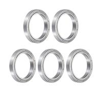 sourcing map 5pcs 6704ZZ Bearing 20x27x4mm, Chrome Steel Double Shielded Precision Bearing, Lubricated Deep Groove Ball Bearings, P6 (ABEC 3)