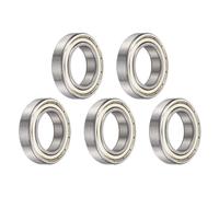 sourcing map 5pcs 6905ZZ Bearing 25x42x9mm, Chrome Steel Double Shielded Precision Bearing, Lubricated Deep Groove Ball Bearings, P6 (ABEC 3)