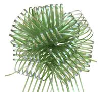 sourcing map 5pcs 8 Inch Organza Large Pull Bow Metallic Gift Wrapping Bows Ribbon Chiffon Yarn Grass Green for Wedding Baskets Presents Christmas Valentine's Day
