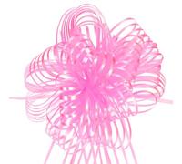 sourcing map 5pcs 8 Inch Organza Large Pull Bow Metallic Gift Wrapping Bows Ribbon Chiffon Yarn Light Pink for Wedding Baskets Presents Christmas Valentine's Day