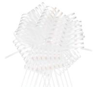sourcing map 5pcs 8 Inch Organza Large Pull Bow Metallic Gift Wrapping Bows Ribbon Chiffon Yarn White for Wedding Baskets Presents Christmas Valentine's Day