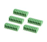 sourcing map 5Pcs 8 Pin PCB Mount Screw Terminal Block Connector 2.54mm 0.1 Inch Pitch, Green